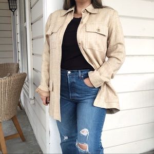Vintage Linen-like Neutral Toned Jacket